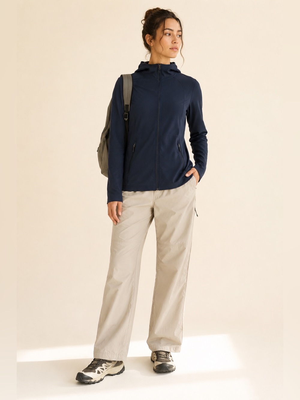 Lululemon Technical Hooded Running Jacket Reflective Navy Sz S - Picture 2 of 13
